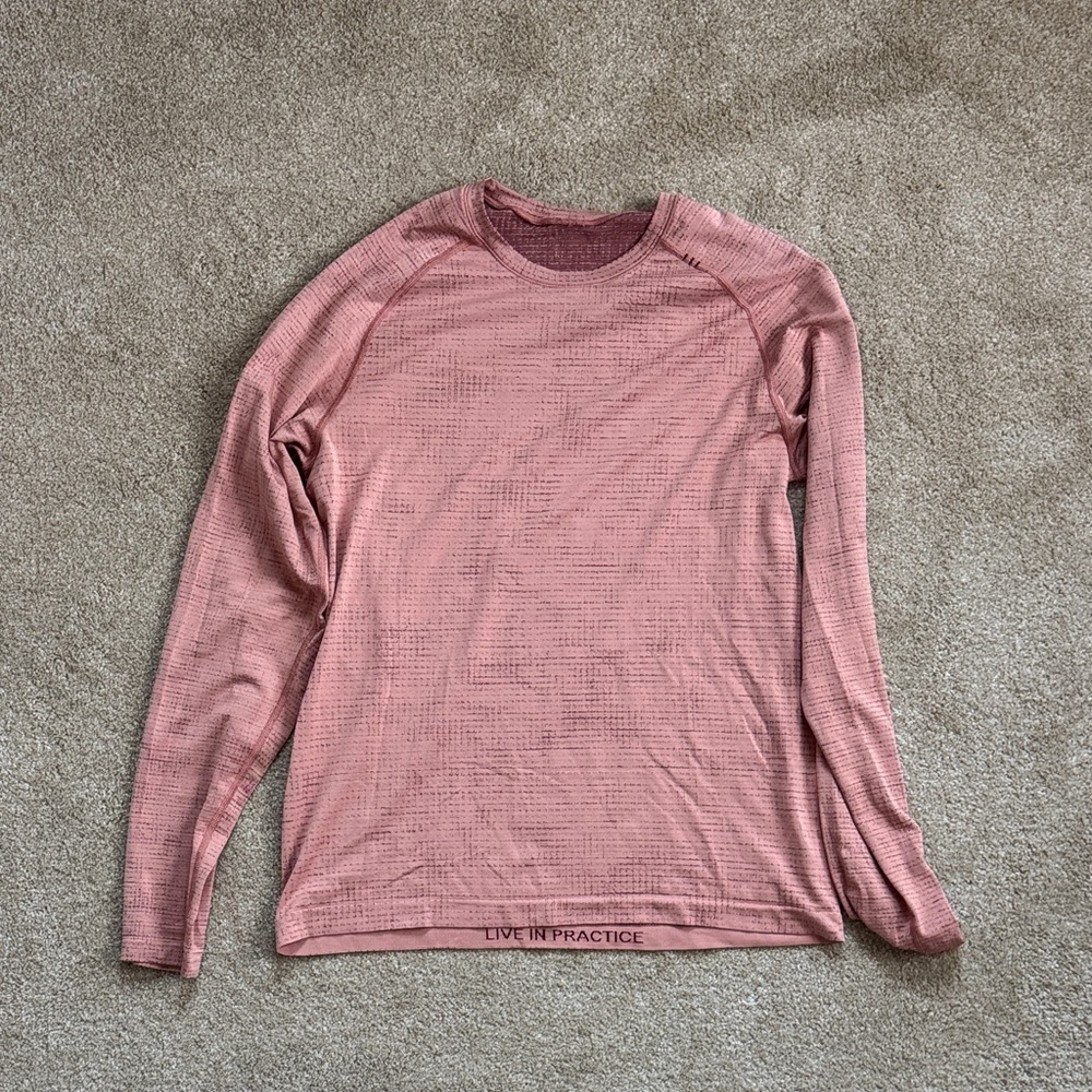 lululemon salmon Long Sleeve Tee